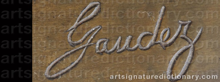 Authentic signature by Adrien Etienne GAUDEZ on Sculpture artwork