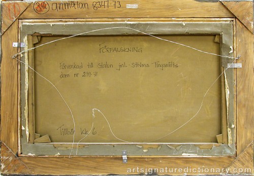 Close-up details showing Claude MONET signature forgery characteristics