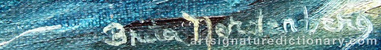 Authentic signature by Brita NORDENBERG on Painting/Watercolour artwork