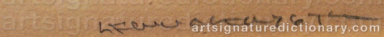 Authentic signature by Lennart NYSTRÖM on artwork