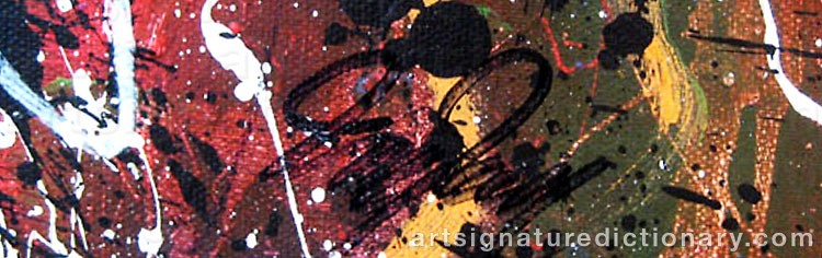 Authentic signature by Ulf Røll LARSEN on artwork