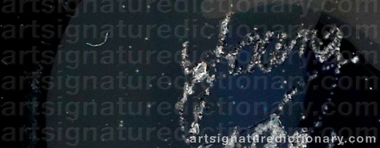 Authentic signature by Brent Kee YOUNG on  artwork