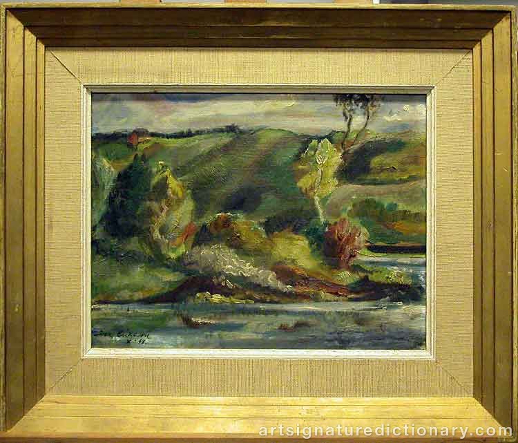 Close-up details showing Sven ‘X:et’ ERIXSON signature forgery characteristics