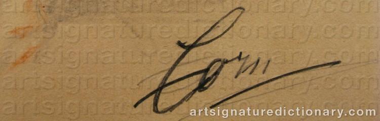 Forged signature of Anders ZORN