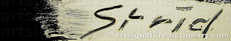 Authentic signature by Hardy STRID on  artwork