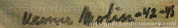 Signature by Verner MOLIN
