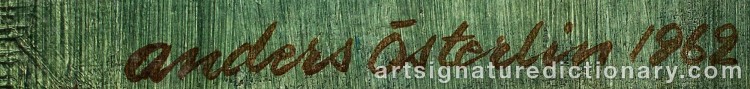 Signature by Anders ÖSTERLIN