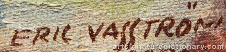 Authentic signature by Eric VASSTRÖM on Painting/Watercolour artwork