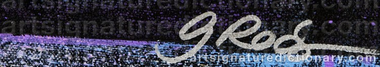 Authentic signature by Gail RODGERS on  artwork