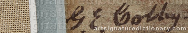 Authentic signature by George Ernest COLBY on  artwork