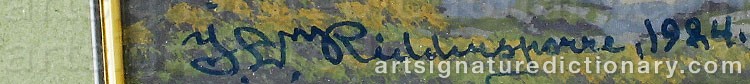 Authentic signature by J. L. RIDDERSPARRE on Painting/Watercolour artwork