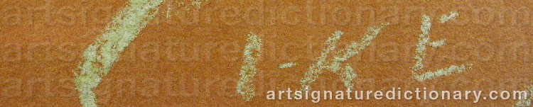 Authentic signature by Ida-Kristina ERIKSSON on artwork