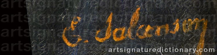 Authentic signature by Eugénie Marie SALANSON on Painting/Watercolour artwork