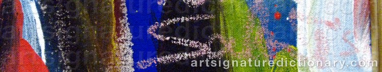 Authentic signature by Wolfgang Cihlarz SALOME on artwork