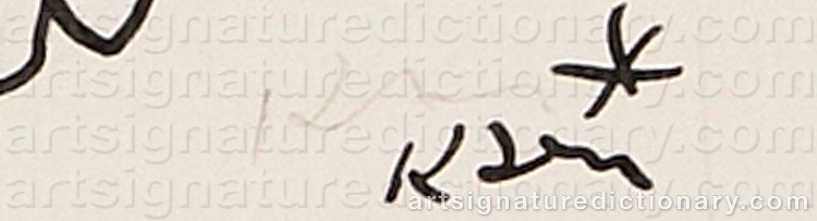 Authentic signature by Kari SUOMALAINEN on artwork