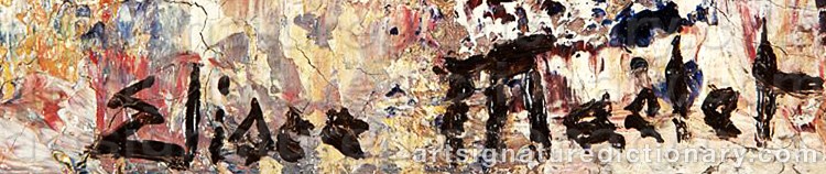 Authentic signature by Elisee MACLET on Painting/Watercolour artwork