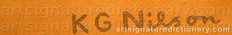 Signature by Karl-Gustaf ‘Kg’ NILSON