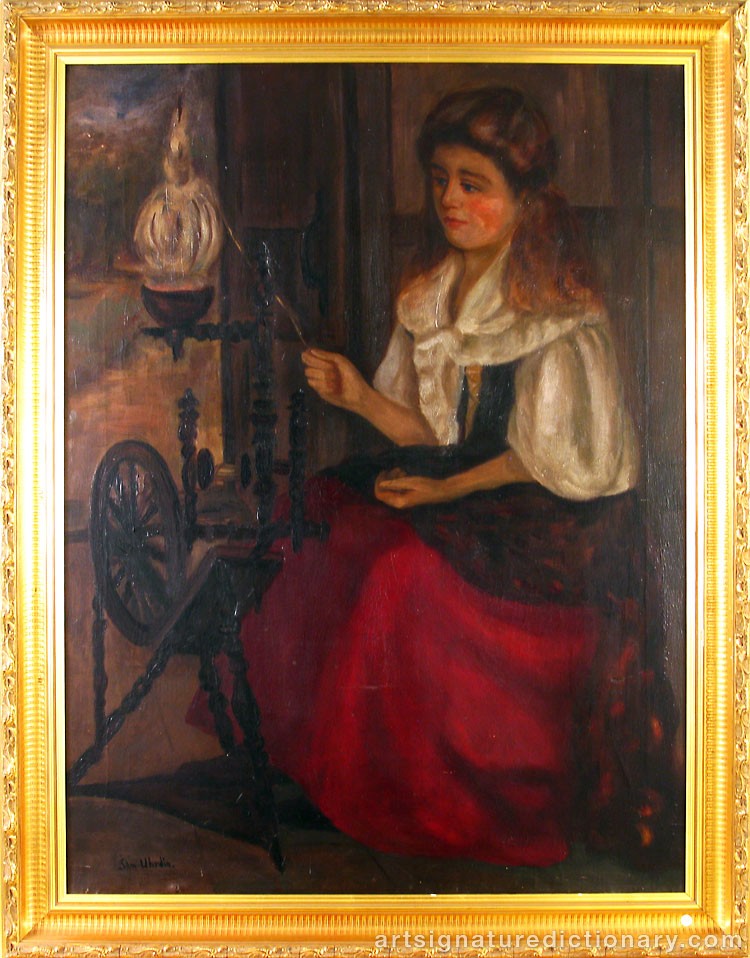 Close-up details showing Sam UHRDIN signature forgery characteristics