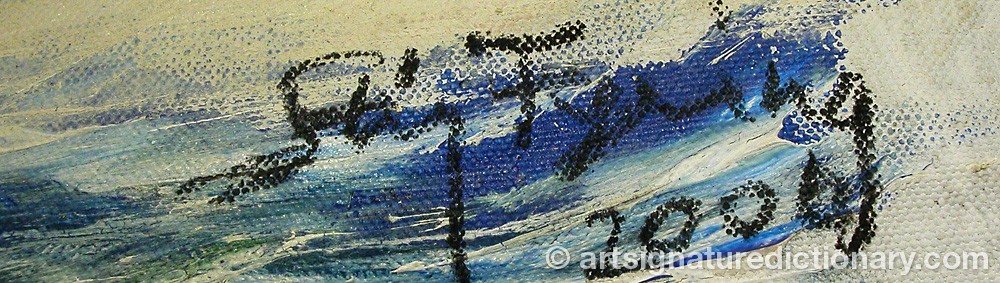 Authentic signature by Stig FYRING on Painting/Watercolour artwork