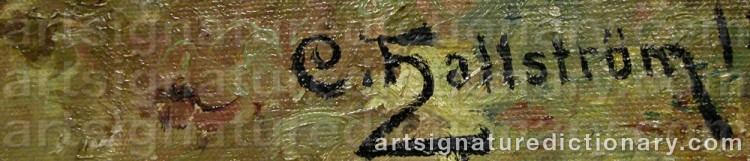 Signature by Carl HALLSTRÖM