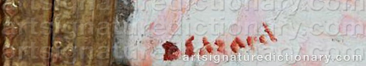 Authentic signature by Dietz EDZARD on  artwork