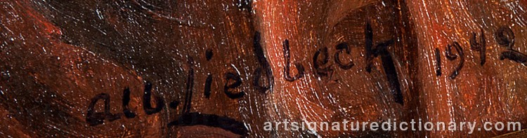 Signature by Albert LIEDBECK