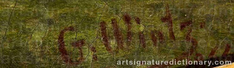 Authentic signature by Guillaume Wilhelm WINTZ on Painting/Watercolour artwork