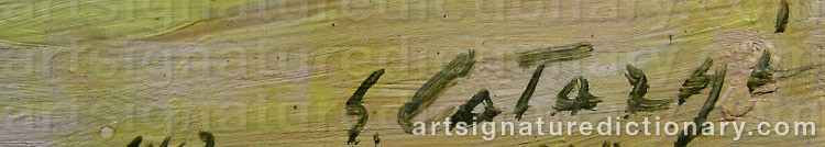 Authentic signature by Georges CATARGI on  artwork