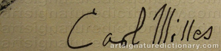 Signature by Carl MILLES