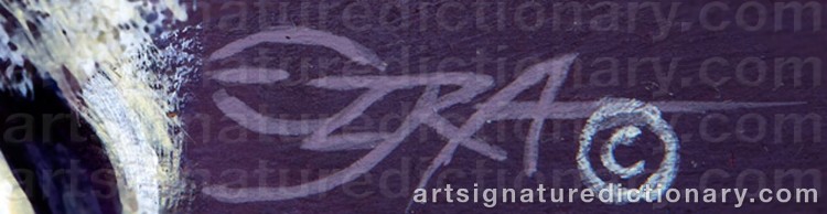 Authentic signature by Ezra TUCKER on Painting/Watercolour artwork