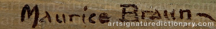 Authentic signature by Maurice BRAUN on Painting/Watercolour artwork