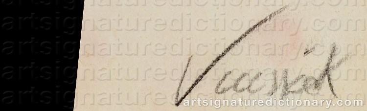 Authentic signature by Lajos KASSAK on  artwork