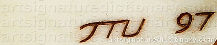 Authentic signature by Jon Tomas (Sami Artist) UTSI on Other artwork