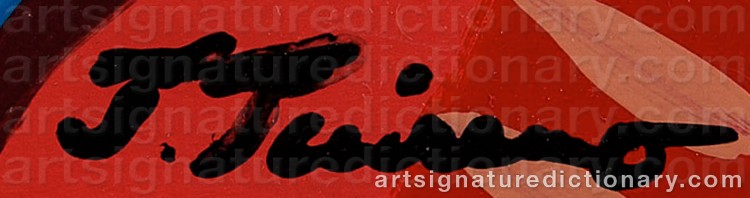 Authentic signature by Terttu TUIREMO on  artwork