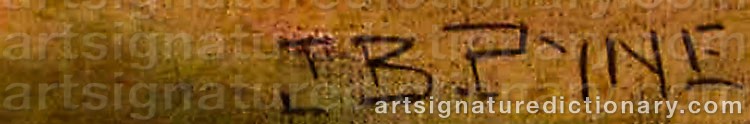 Authentic signature by James Baker PYNE on  artwork