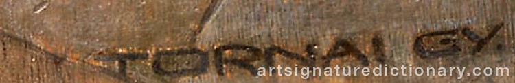 Authentic signature by Gyula TORNAI on  artwork