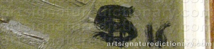 Authentic signature by Henrik SØRENSEN on Painting/Watercolour artwork
