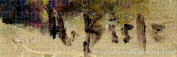 Authentic signature by Helmi BIESE on Painting/Watercolour artwork