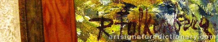 Authentic signature by R. FALKENBERG on artwork