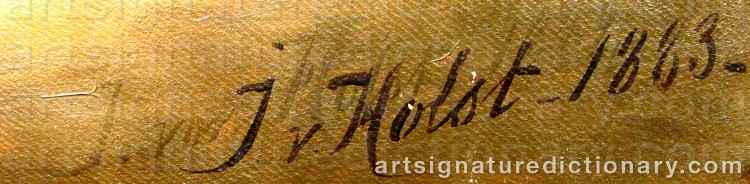 Signature by Johan Von HOLST
