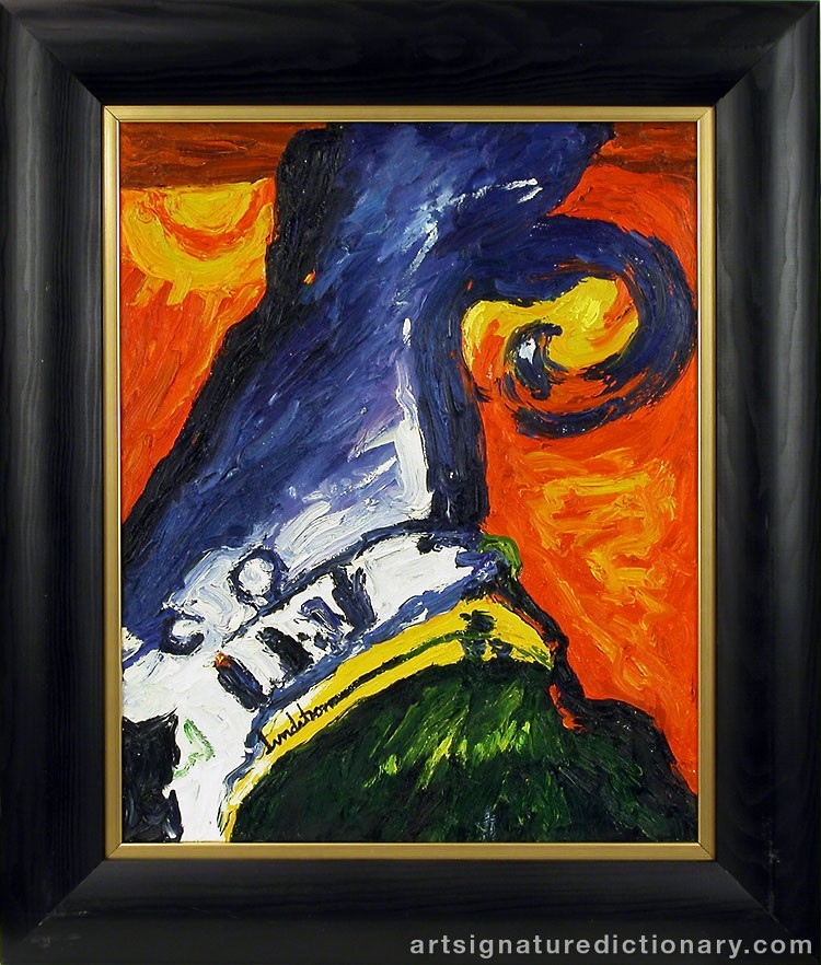 Close-up details showing Bengt LINDSTRÖM signature forgery characteristics