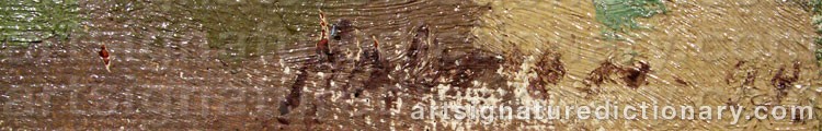 Authentic signature by Fritz HOLMER on artwork