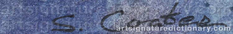 Authentic signature by Stephen COATES on artwork