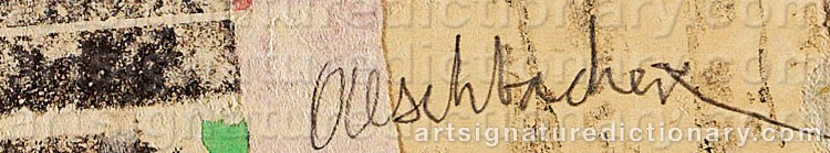 Authentic signature by Arthur Aeschbacher (1923) AESCHBACHER on  artwork