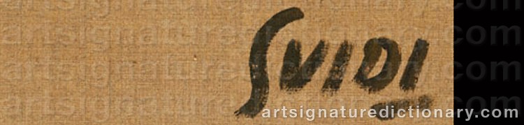 Authentic signature by Virgilio GUIDI on artwork