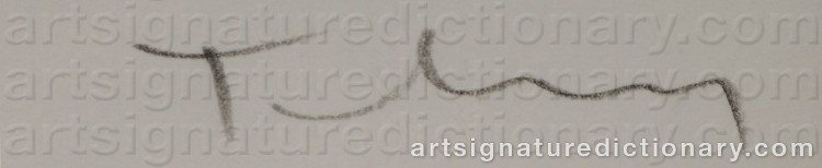 Authentic signature by Itzchak TARKAY on Drawing/Graphic/Print artwork