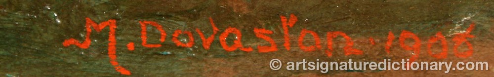 Authentic signature by Margaret DOVASTON on  artwork