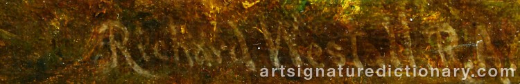 Authentic signature by Richard WESTALL on  artwork