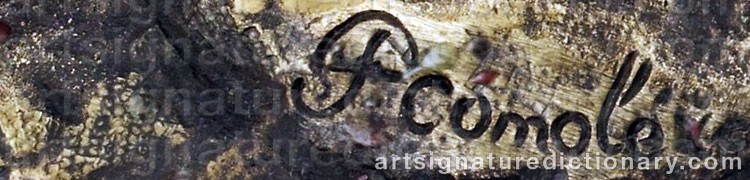 Authentic signature by Paul COMOLÉRA on  artwork