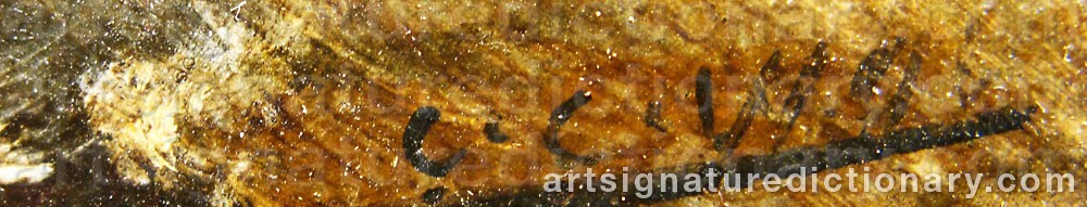 Authentic signature by Claes Claesz WOU on  artwork